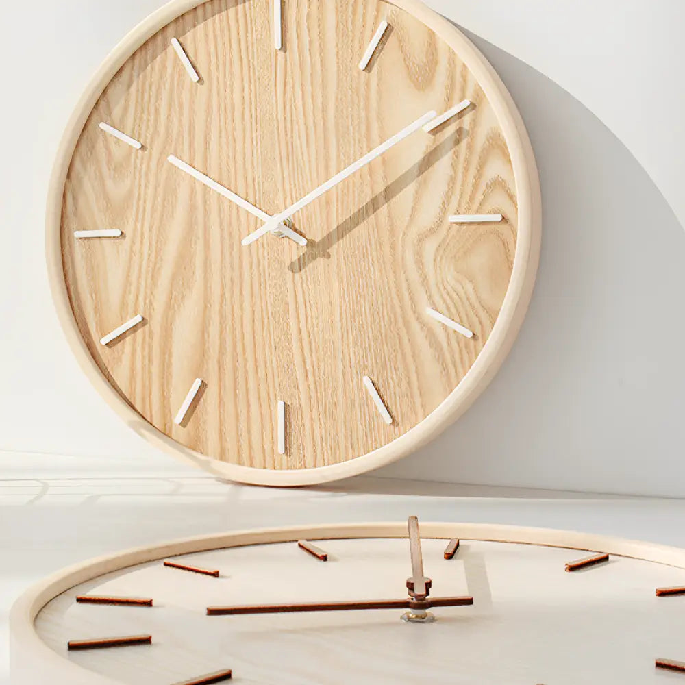 Horloge Murale en Bois Naturel - Horloges murales